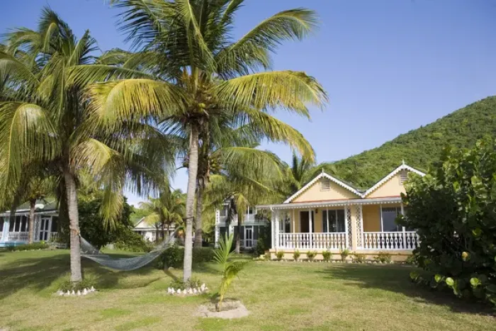 Framed Print : Oualie Beach Hotel, bungalows Framed Print : Oualie Beach Hotel, bungalows