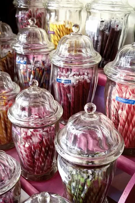 Framed Print : Ouray, Colorado, United States. Vintage candy in old fashioned candy shop