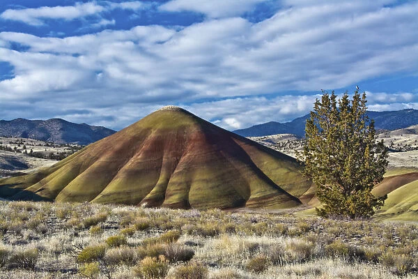 Overlook, Painted Hills, John Day Fossil Beds, Mitchell, Oregon, USA