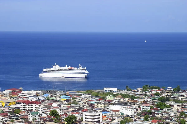 Overlooking St. Maarten, a popular Caribbean cruise destination