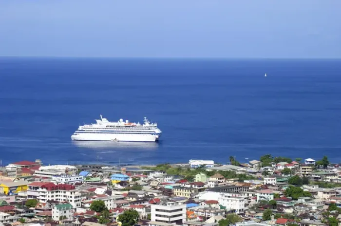 Framed Print : Overlooking St. Maarten, a popular Caribbean cruise destination Framed Print : Overlooking St. Maarten, a popular Caribbean cruise destination