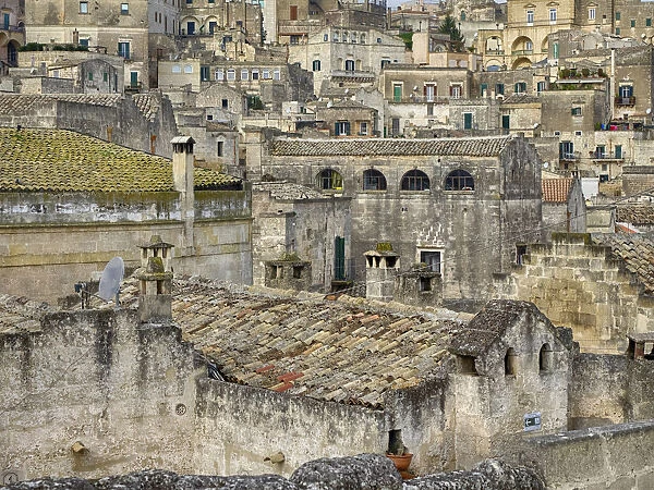 Overview of the old town of Matera
