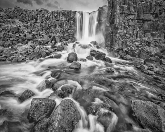 Framed Print : Oxarafoss, Iceland