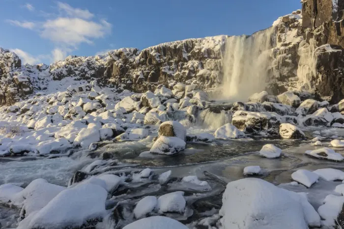 Framed Print : Oxararfoss in Pingevillar National Park in Iceland