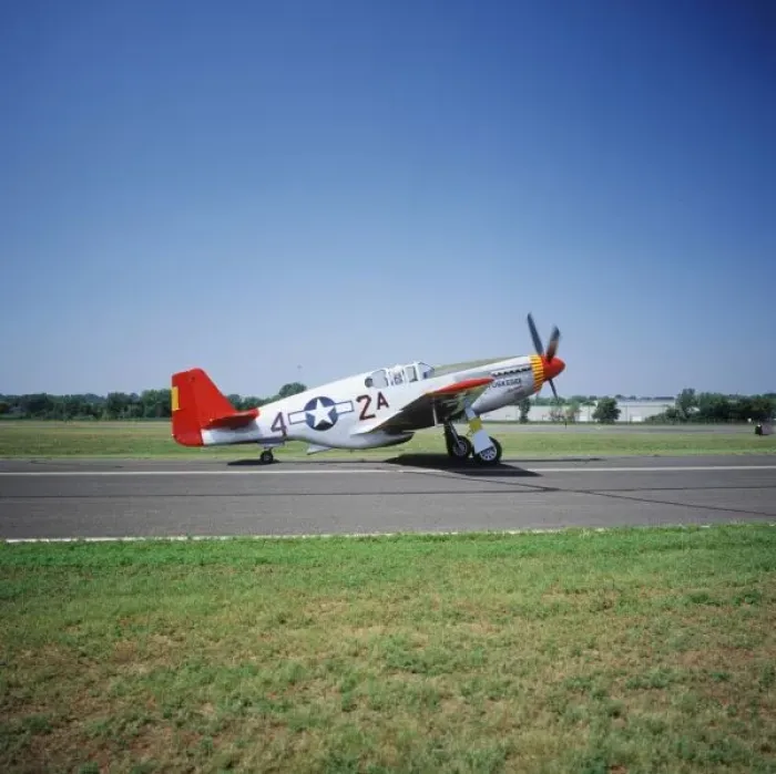 Framed Print : P-51 C Tuskegee Red Tail airplane at the CAF Air Show in St. Paul, Minnesota