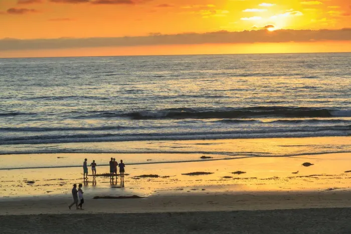 Framed Print : Pacific Beach sunset, San Diego, CA, USA