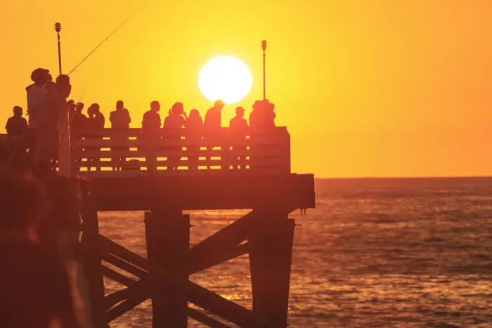 Framed Print : Pacific Beach sunset, San Diego, CA, USA