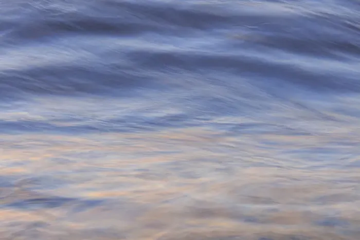 Framed Print : Pacific Ocean wave patterns after sunset, Pacific Beach, San Diego, CA, USA