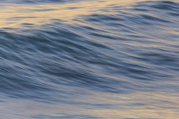 Pacific Ocean wave patterns after sunset, Pacific Beach, San Diego, CA, USA