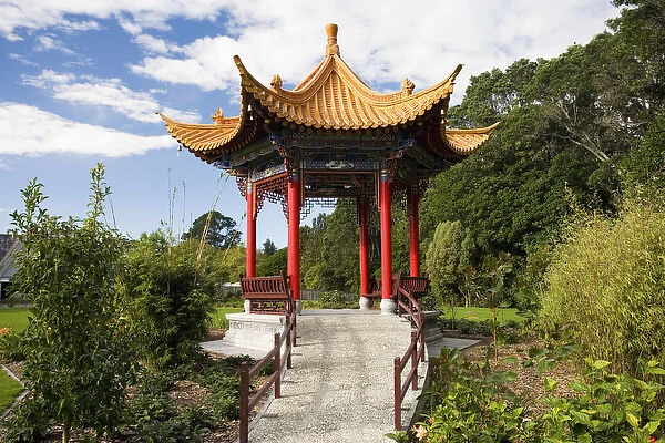 Pagoda, Kunming Garden, Pukekura Park, New Plymouth, Taranaki, North Island, New Zealand