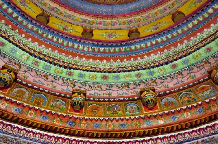 Framed Print : Painted celing of Shree Laxmi Narihan Ji Hindu Temple, Jaipur, Rajasthan, India Framed Print : Painted celing of Shree Laxmi Narihan Ji Hindu Temple, Jaipur, Rajasthan, India