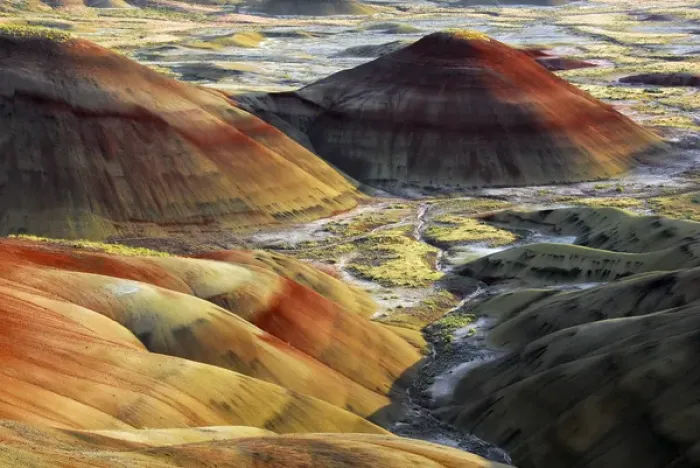 Framed Print : Painted Hills, sunset, John Day Fossil Beds National Monument, Mitchell, Oregon, USA Framed Print : Painted Hills, sunset, John Day Fossil Beds National Monument, Mitchell, Oregon, USA