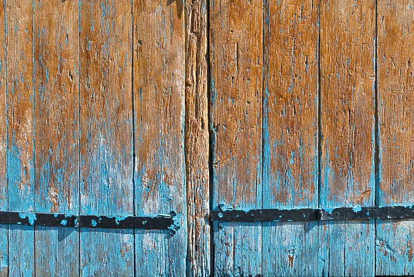 Painted wooden door, Lahij village on the southern slopes of Greater Caucasus