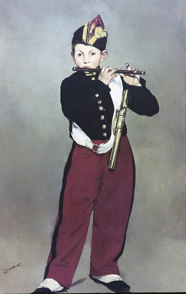 Painting by Manet- Flute Player, 1832-83 Copyright: aAC Ltd