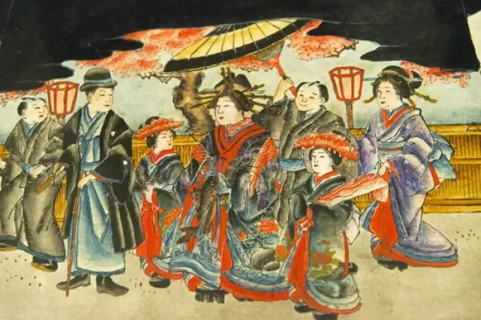 Framed Print : Painting on wood block depicting life in the old day, Shirahama, Minamiboso, Chiba Prefecture Framed Print : Painting on wood block depicting life in the old day, Shirahama, Minamiboso, Chiba Prefecture