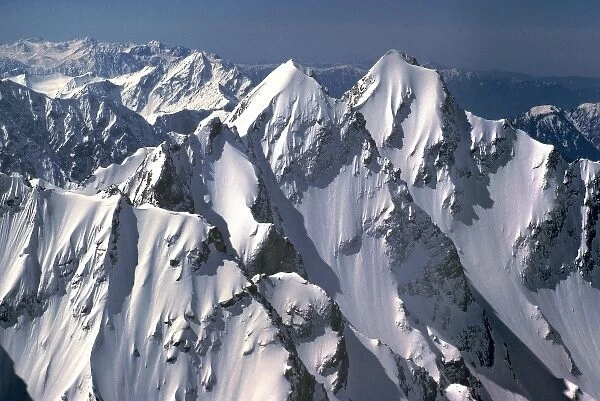 Pakistan, N-W Frontier Province, Pir Panjal Mts. An aerial view reveals the jagged