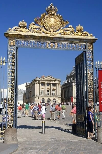 The Palace of Versailles at Versailles in the department of Yvelines, France
