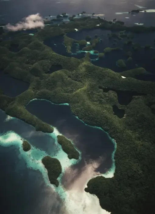 Framed Print : Palau, Micronesia, Aerial view of Rock Islands Framed Print : Palau, Micronesia, Aerial view of Rock Islands