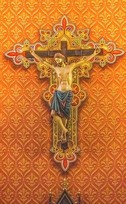 Framed Print : Pamplona Crucifix, St. Augustine Cathedral, Tucson, Arizona. Founded 1776 13th Century Crucifix from Spain