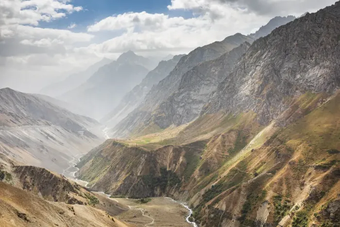 Framed Print : Pandzhkhok, Sughd, Tajikistan. Canyon in the mountains of Tajikistan Framed Print : Pandzhkhok, Sughd, Tajikistan. Canyon in the mountains of Tajikistan