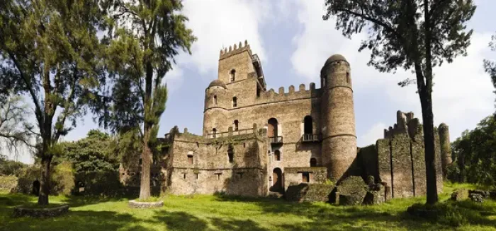 Framed Print : Panorama of Fasil Ghebbi, a fortress-like royal enclosure, Gonder, East Africa Framed Print : Panorama of Fasil Ghebbi, a fortress-like royal enclosure, Gonder, East Africa