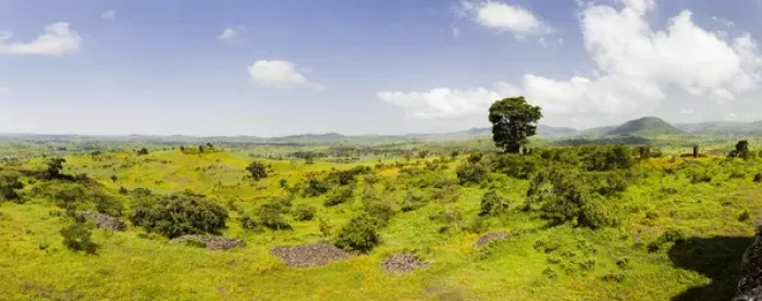 Framed Print : Panorama Landscape between Gonder and Lake Tana in Ethiopia, lake Tana is visible on the horizon Framed Print : Panorama Landscape between Gonder and Lake Tana in Ethiopia, lake Tana is visible on the horizon