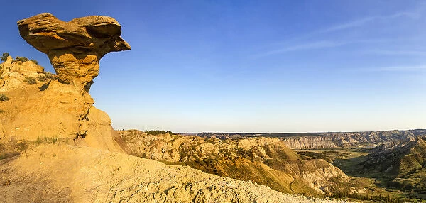 Panoramic of the badlands in the Missouri River Breaks National Monument, Montana, USA