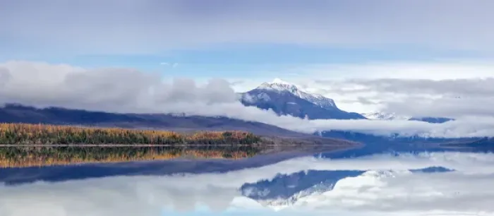 Framed Print : Panoramic of Lake McDonlad in late autumn in Glacier National Park, Montana, USA Framed Print : Panoramic of Lake McDonlad in late autumn in Glacier National Park, Montana, USA