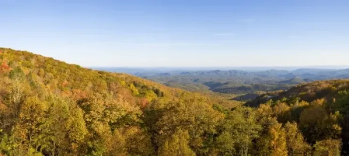 Framed Print : Panoramic view of the Blue Ridge Mountains form the Blue Ridge Parkway in North Carolina Framed Print : Panoramic view of the Blue Ridge Mountains form the Blue Ridge Parkway in North Carolina