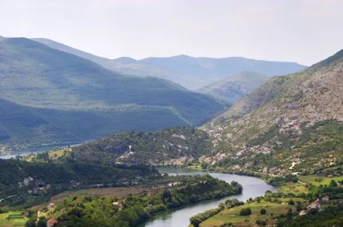 Framed Print : A panoramic view across the tremendously impressive Orin or Bijela Gora mountain Framed Print : A panoramic view across the tremendously impressive Orin or Bijela Gora mountain