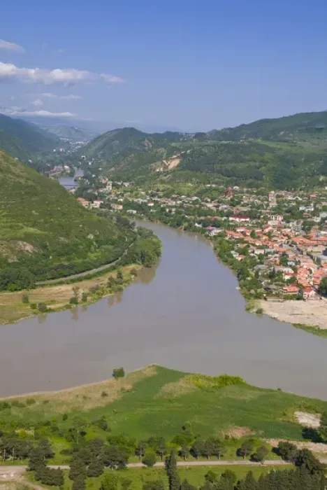 Framed Print : Panorana of Mtskheta, Georgia Framed Print : Panorana of Mtskheta, Georgia