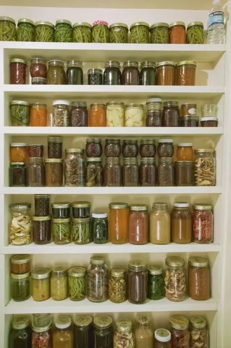 Framed Print : Pantry of preserved fruits and vegetables in canning jars. (PR) Framed Print : Pantry of preserved fruits and vegetables in canning jars. (PR)