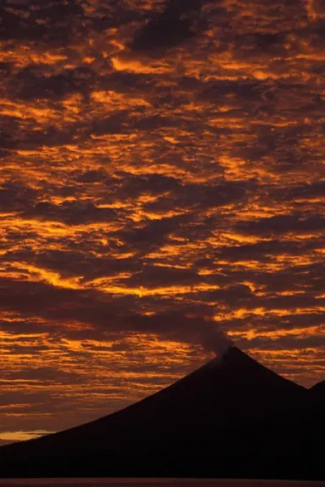 Framed Print : Papua New Guinea, West New Britain, Ulauan (Father s) Volcano at sunrise