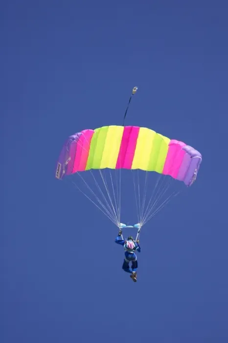 Framed Print : Parachuter, Omarama, North Otago, South Island, New Zealand Framed Print : Parachuter, Omarama, North Otago, South Island, New Zealand