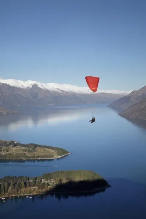 Framed Print : Paraglider, The Remarkables and Lake Wakatipu, Queenstown, South Island, New Zealand Framed Print : Paraglider, The Remarkables and Lake Wakatipu, Queenstown, South Island, New Zealand