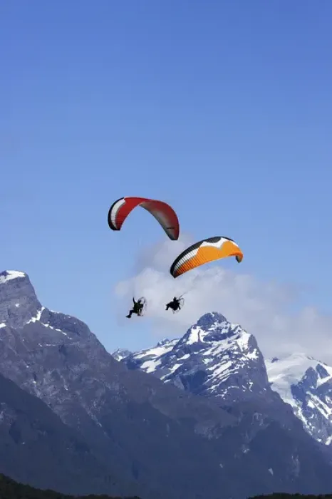 Framed Print : Paramotor and Mt Chaos, Paradise, near Glenorchy, Queenstown Region, South Island Framed Print : Paramotor and Mt Chaos, Paradise, near Glenorchy, Queenstown Region, South Island