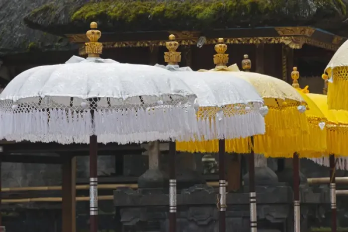 Framed Print : Parasol at Mother Temple of Besakih, the most important, largest and holiest temple