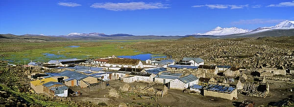 Parinacota, an Aymara village in Lauca National Park in the Altiplano of northern Chile