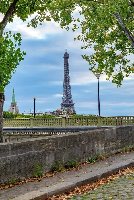 Framed Print : Paris. Eiffel Tower in territorial and street view