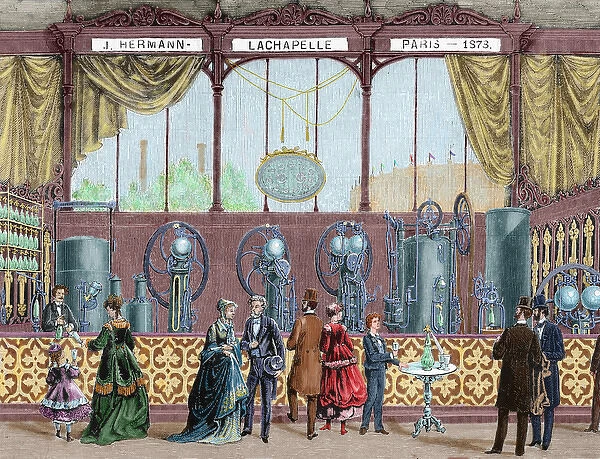Paris Universal Exhibition (1878) held at the Trocadero. Installation by J. Hermann Lachapelle