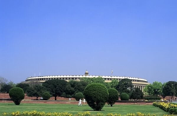 The Parliament Building in New Delhi, India