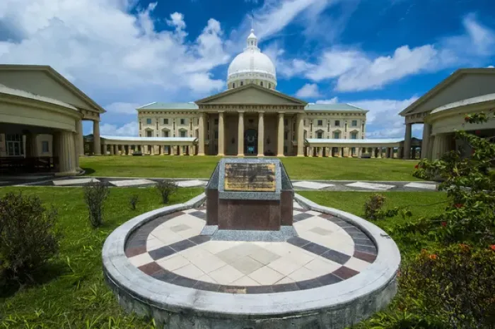 Framed Print : Parliament building of Palau on the Island of Babeldoab, Palau, Central Pacific Framed Print : Parliament building of Palau on the Island of Babeldoab, Palau, Central Pacific