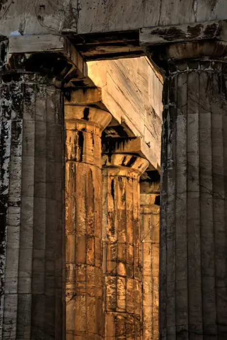 Framed Print : Parthenon columns on the Acropolis in Athens, Greece Framed Print : Parthenon columns on the Acropolis in Athens, Greece