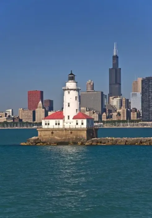 Framed Print : Passing by Chicago Harbor Lighthouse Framed Print : Passing by Chicago Harbor Lighthouse
