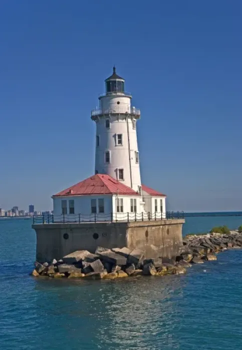 Framed Print : Passing by Chicago Harbor Lighthouse Framed Print : Passing by Chicago Harbor Lighthouse