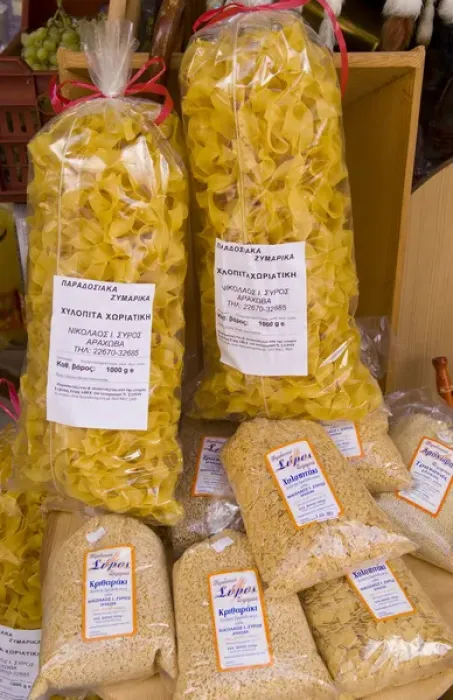 Framed Print : Pasta available in a store in Arachova, Greece Framed Print : Pasta available in a store in Arachova, Greece