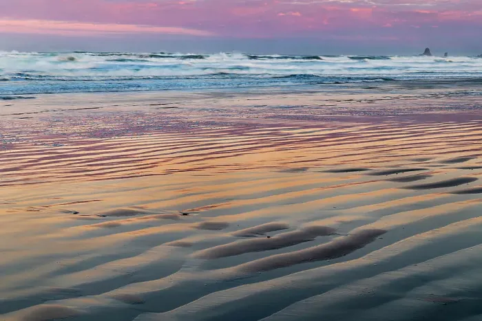 Framed Print : Pastel sunrise colors at sunrise in Cannon Beach, Oregon, USA Framed Print : Pastel sunrise colors at sunrise in Cannon Beach, Oregon, USA