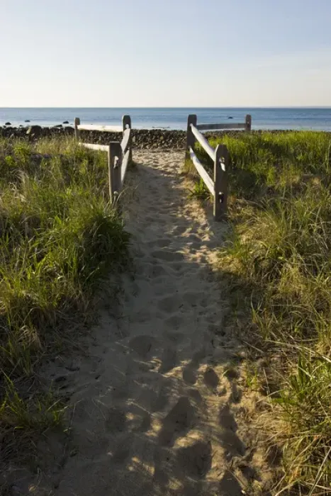 Framed Print : The path to the beach at the Center Hill Preserve in Plymouth, Massachusetts. Cape Framed Print : The path to the beach at the Center Hill Preserve in Plymouth, Massachusetts. Cape