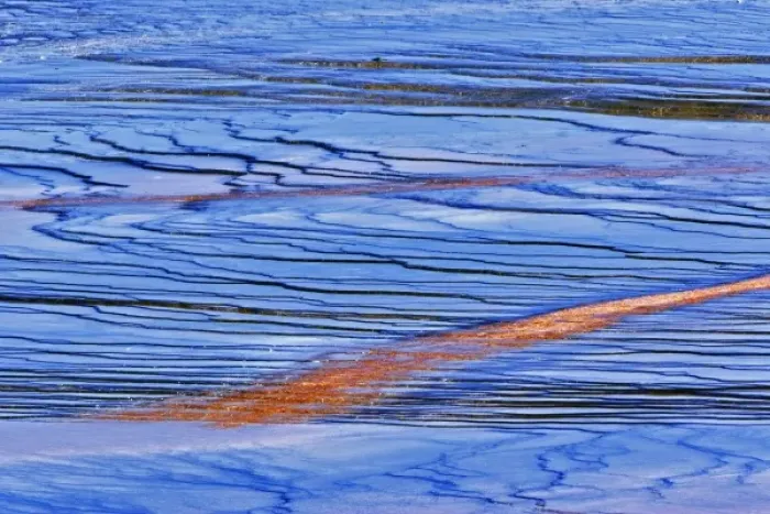 Framed Print : Pattern in bacterial mat around perimeter of Grand Prismatic Spring, Midway Geyser Basin Framed Print : Pattern in bacterial mat around perimeter of Grand Prismatic Spring, Midway Geyser Basin