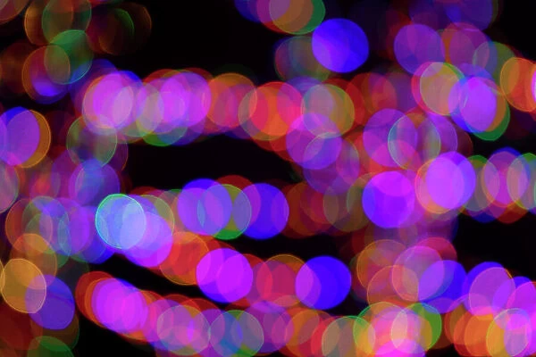 Pattern of out of focus Christmas lights